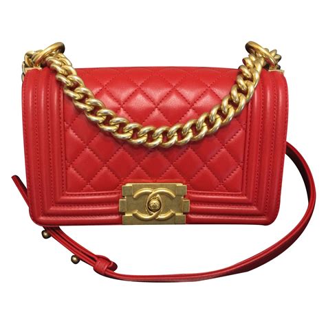 chanel boy red